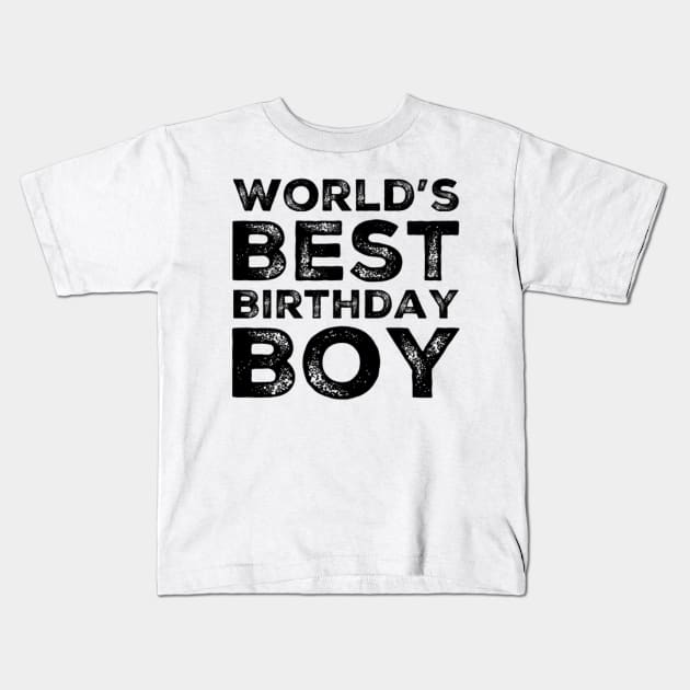 World's Best Birthday Boy Birthday Gift Kids T-Shirt by Inspire Enclave